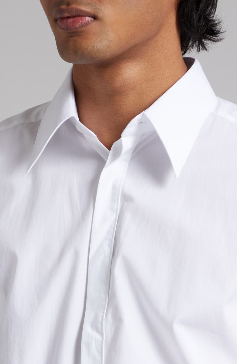 Dolce&Gabbana Martini Fit Cotton Poplin Button-Up Shirt, Alternate, color, Opt. White