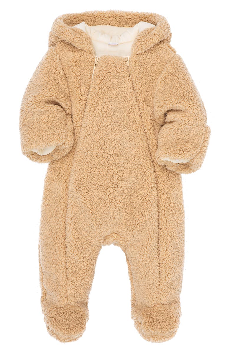 Little Me Fuzzy Bear Pram, Alternate, color, Tan