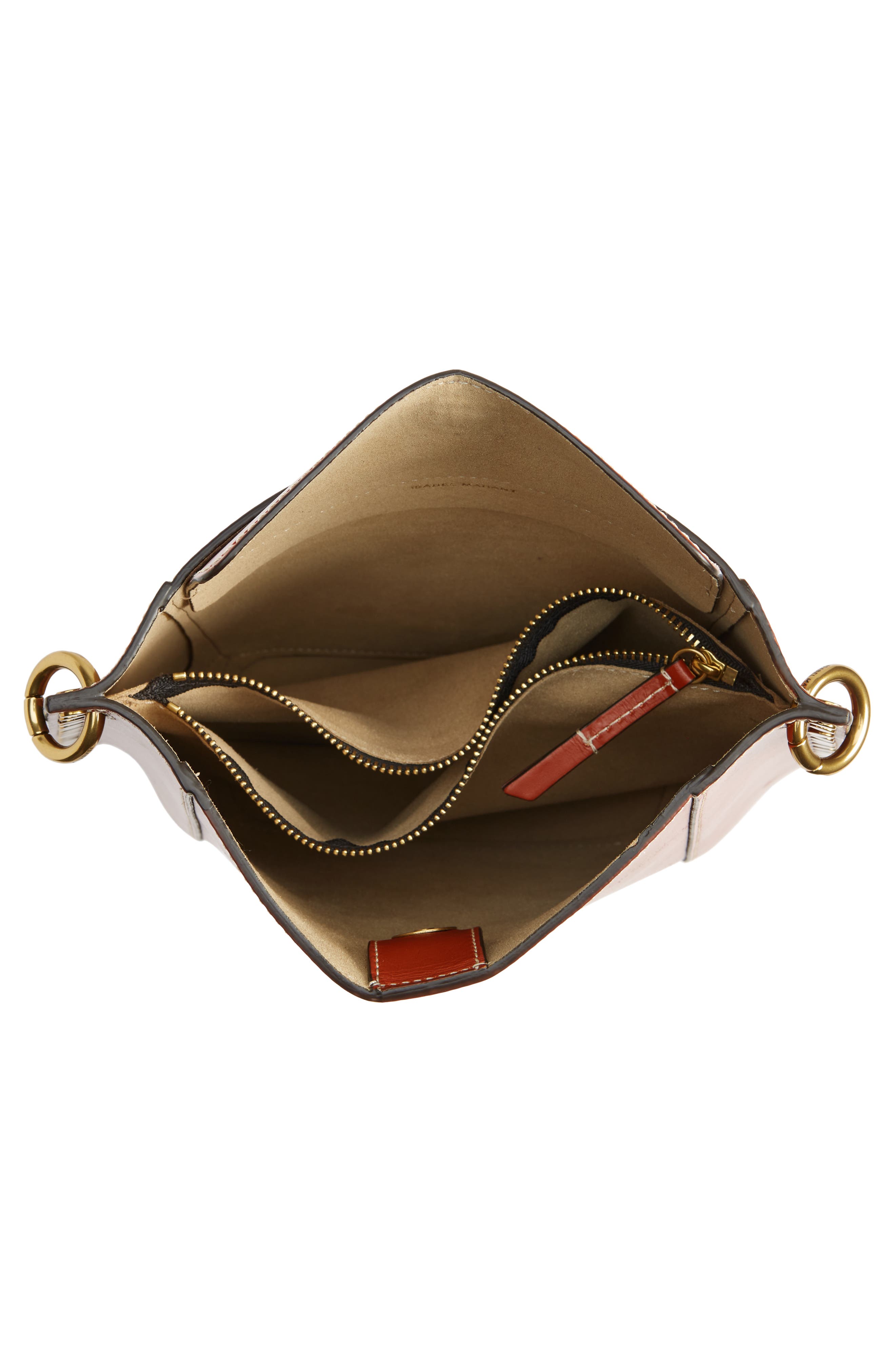 Isabel Marant Oskan Leather Crossbody Bag, Alternate, color, 