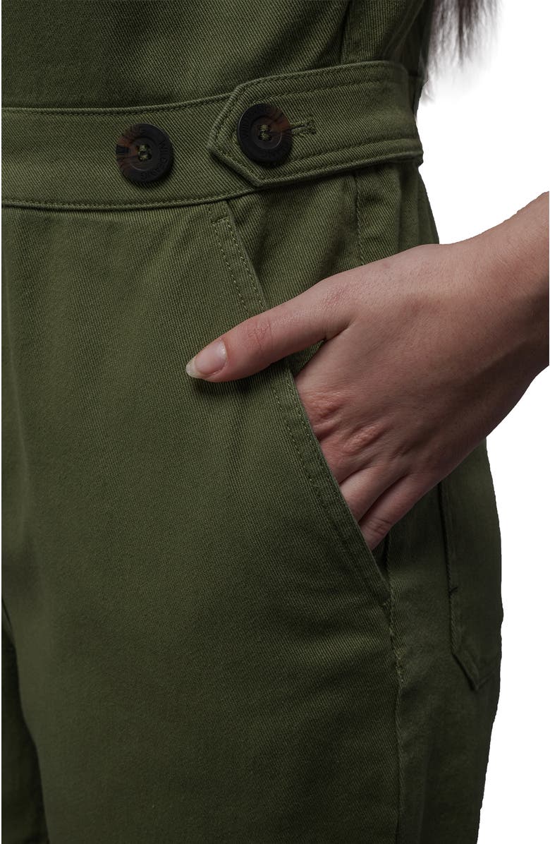 WILDFANG Essential Denim High Waisted Coverall, Alternate, color, Moss Green