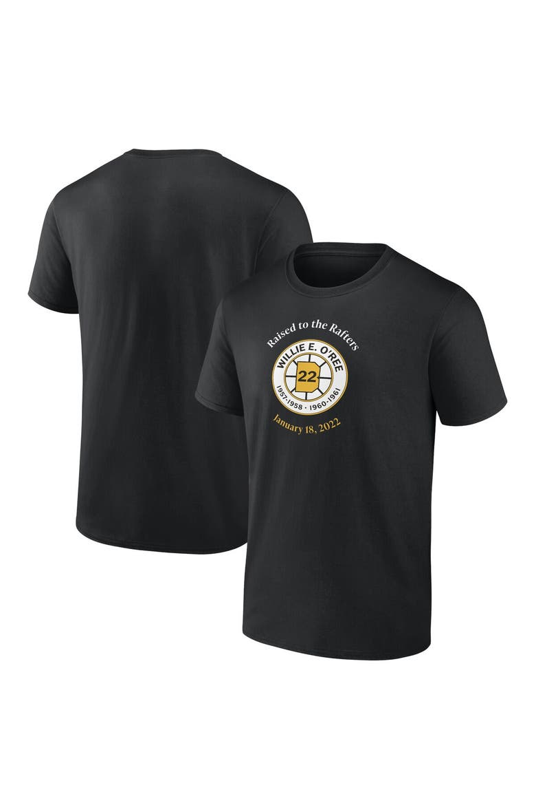 Men's Fanatics Branded Willie O'Ree Black Boston Bruins Retirement T-Shirt, Alternate, color, Black