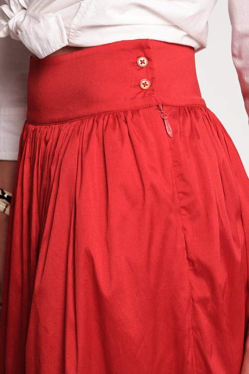 Frances Valentine Ball Skirt In Red
