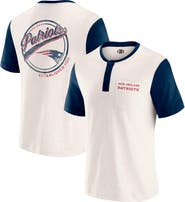 Darius Rucker Collection by Fanatics Men's Darius Rucker Collection by Fanatics Cream New England Patriots Henley Colorblock Slub Pocket T-Shirt