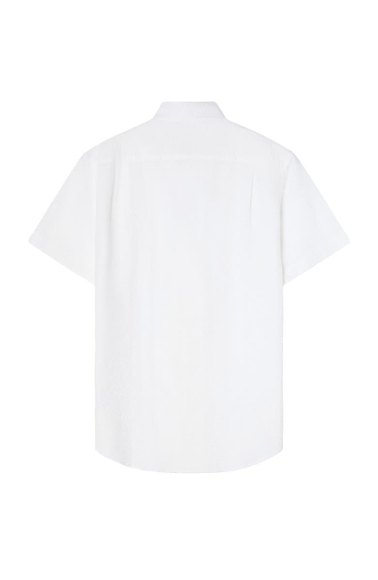Robert Talbott Morgan Paisley Jacquard Seersucker Short Sleeve Shirt, Alternate, color, White