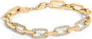 Haus of Brilliance Gold Vermeil 1/10 Cttw Diamond Bold Paperclip Link Bracelet
