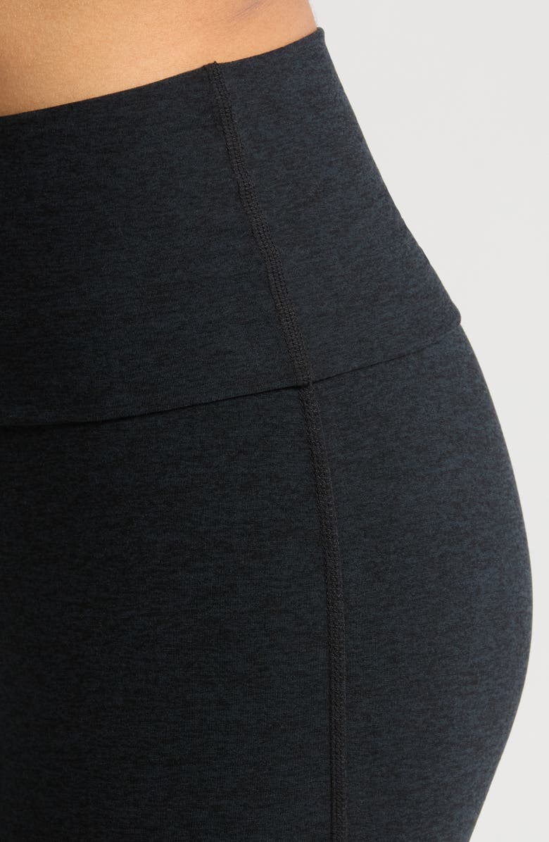 Beyond Yoga Space Dye Foldover Pants, Alternate, color, Darkest Night