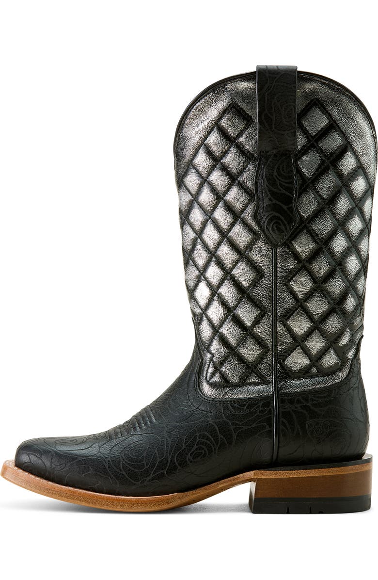 Ariat Frontier Wittman Diamond Quilt Leather Boot, Alternate, color, Black