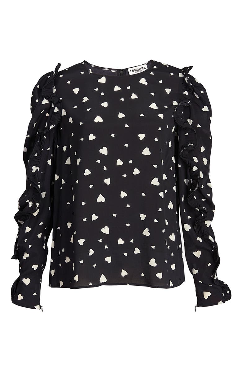 Essentiel Antwerp Zammoth Ruffle Long Sleeve Top, Alternate, color,