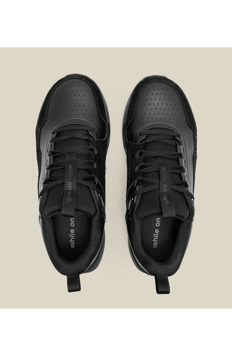 while on earth<sup>™</sup> Leather Trainer, Alternate, color, Black
