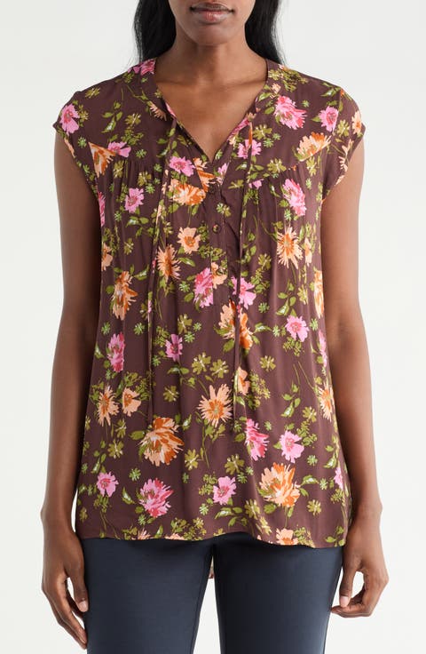 Floral Cap Sleeve Top