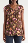 DR2 by Daniel Rainn Floral Cap Sleeve Top