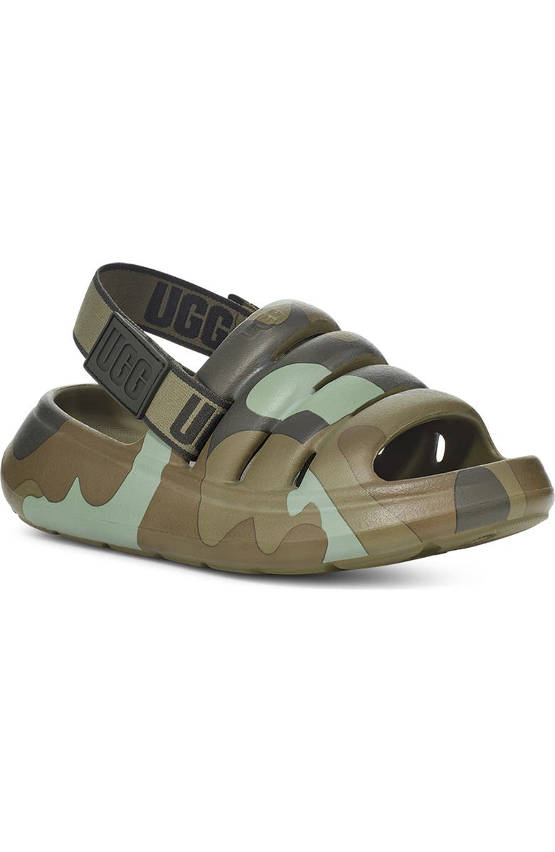 UGG<sup>®</sup> Kids' Sport Yeah Camo Slingback Sandal, Main, color,