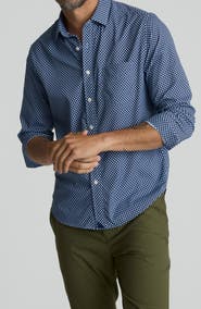 UNTUCKit Marshall Geo Print Performance Button-Up Shirt