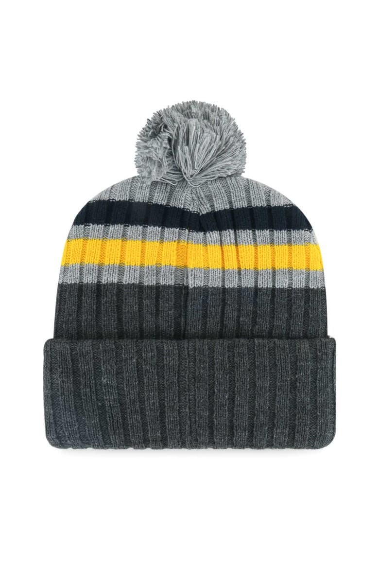 Men's '47 Gray Milwaukee Brewers Stack Cuffed Knit Hat with Pom, Alternate, color, Gray