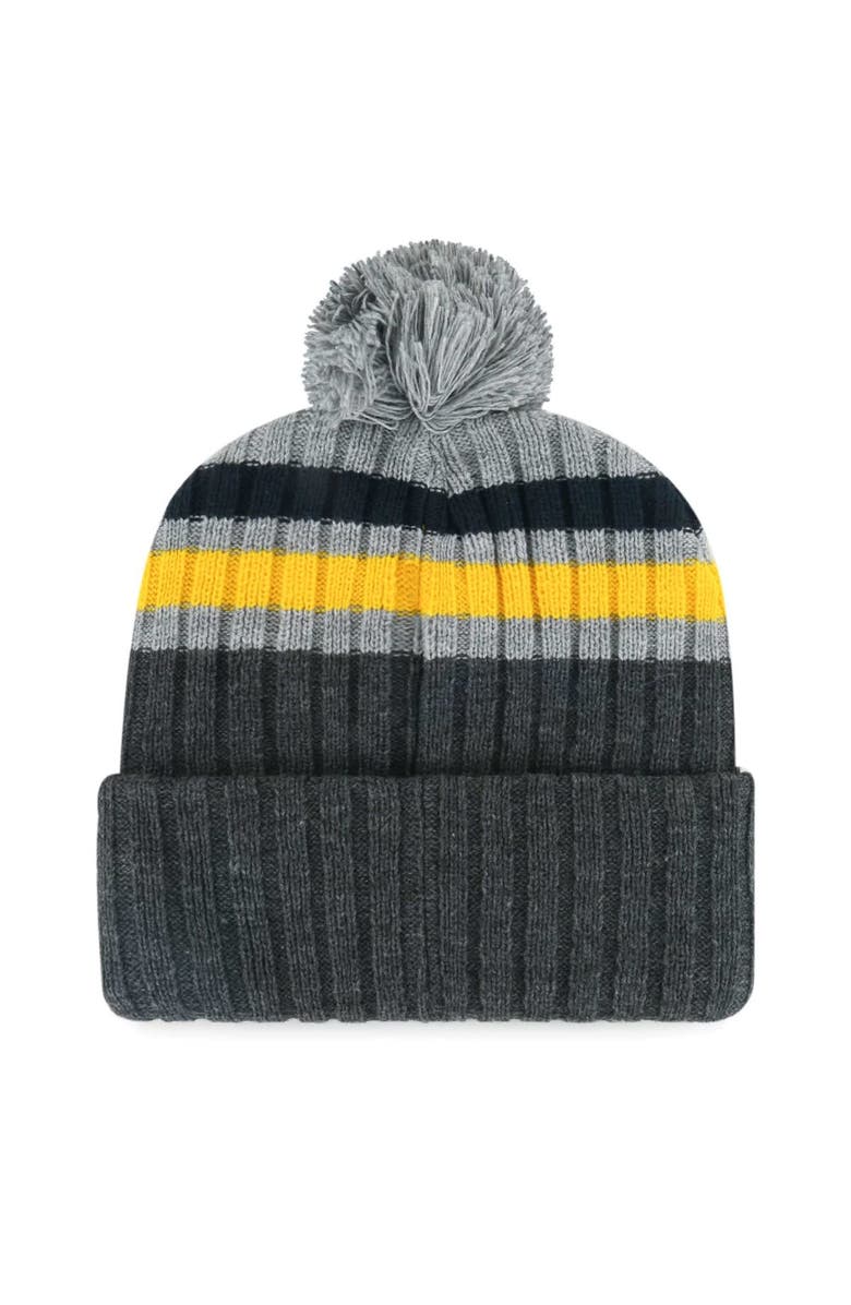 '47 Men's '47 Gray Milwaukee Brewers Stack Cuffed Knit Hat with Pom, Alternate, color, Gray