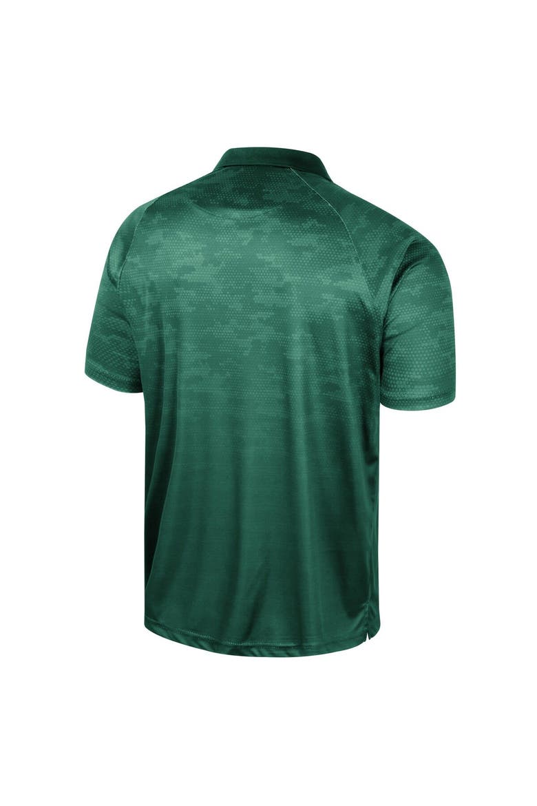 Men's Colosseum Green Baylor Bears Honeycomb Raglan Polo, Alternate, color, Green