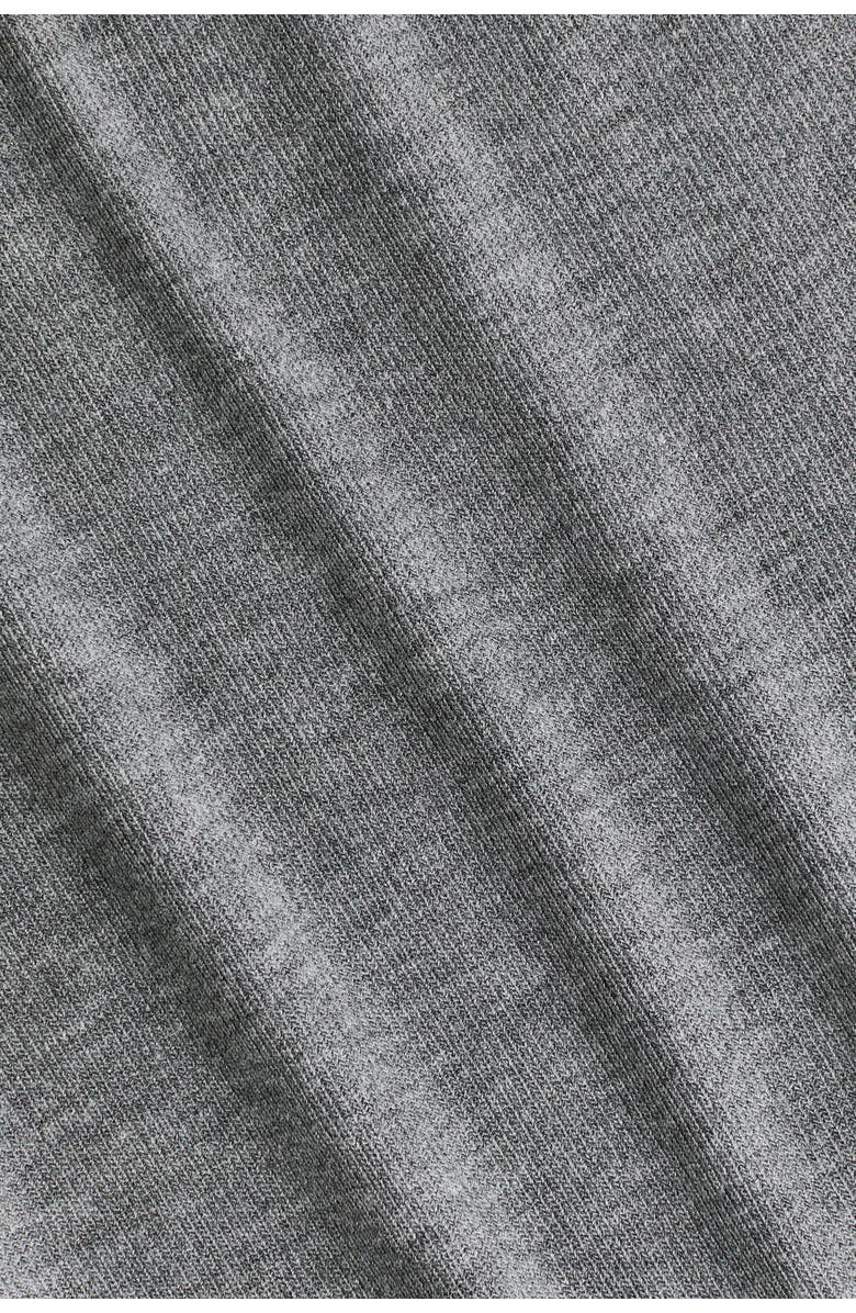 H&M Scarf-collar Top, Alternate, color, Dark Gray Melange