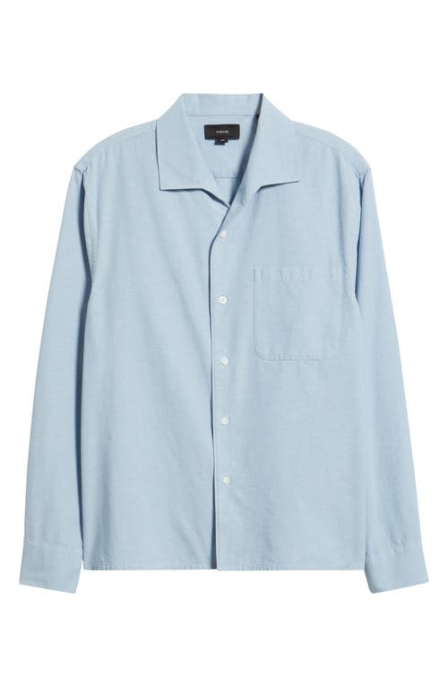 Vince Chambray Long Sleeve Shirt In Blue