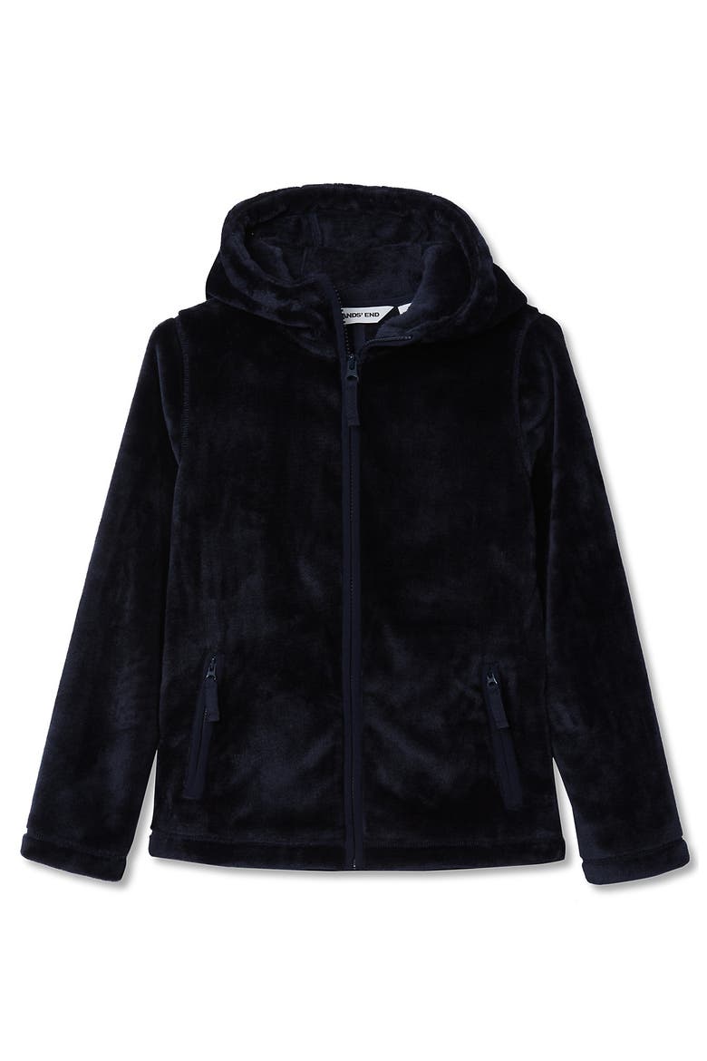 Girls Plus Softest Fleece Hoodie, Main, color, Classic Navy