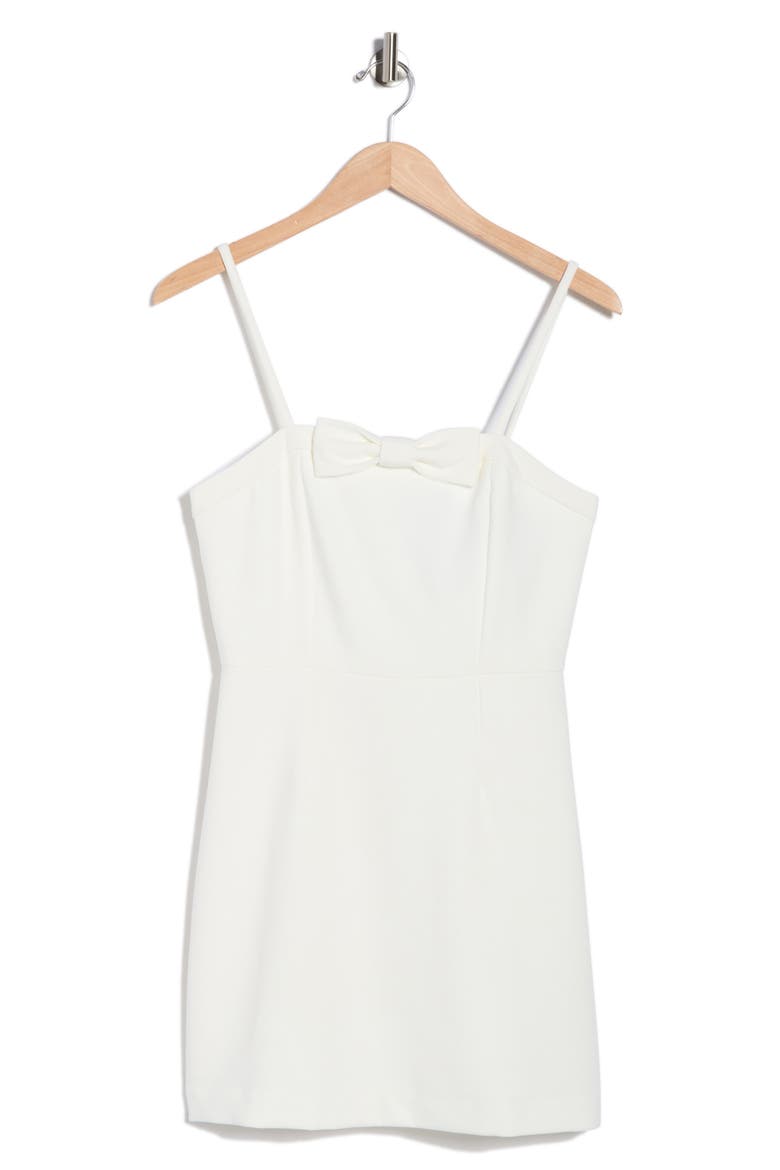 Bow Minidress, Alternate, color, WHITE