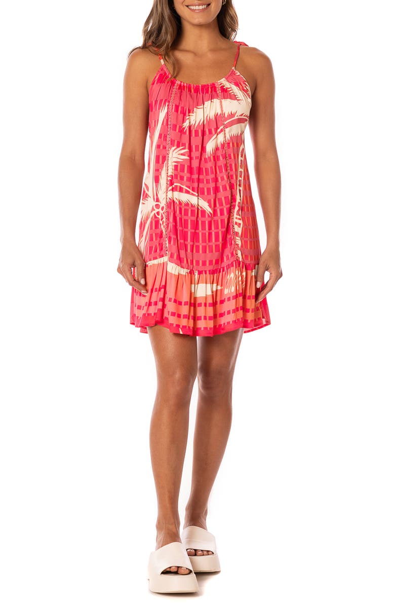 Maaji Magnolia Cover-Up Dress, Main, color, Bright Red