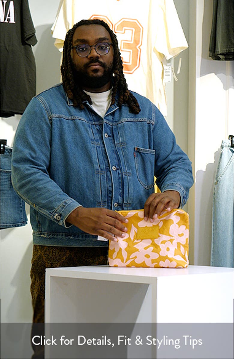 Mid Fall Flowers Water Resistant Tyvek<sup>®</sup> Zip Pouch, sales video thumbnail