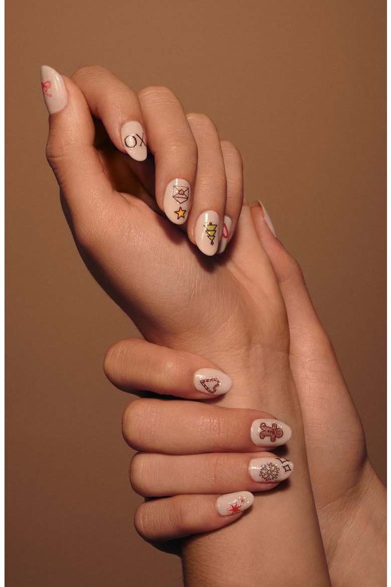Happy Merry Nail Art Tattoos, Alternate, color, HAPPY MERRY NAIL