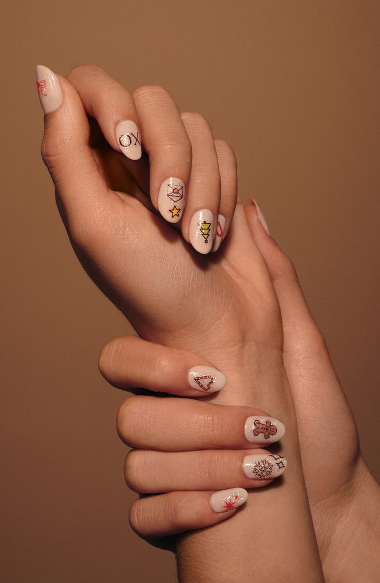 INKED by Dani Happy Merry Nail Art Tattoos, Alternate, color, Happy Merry Nail