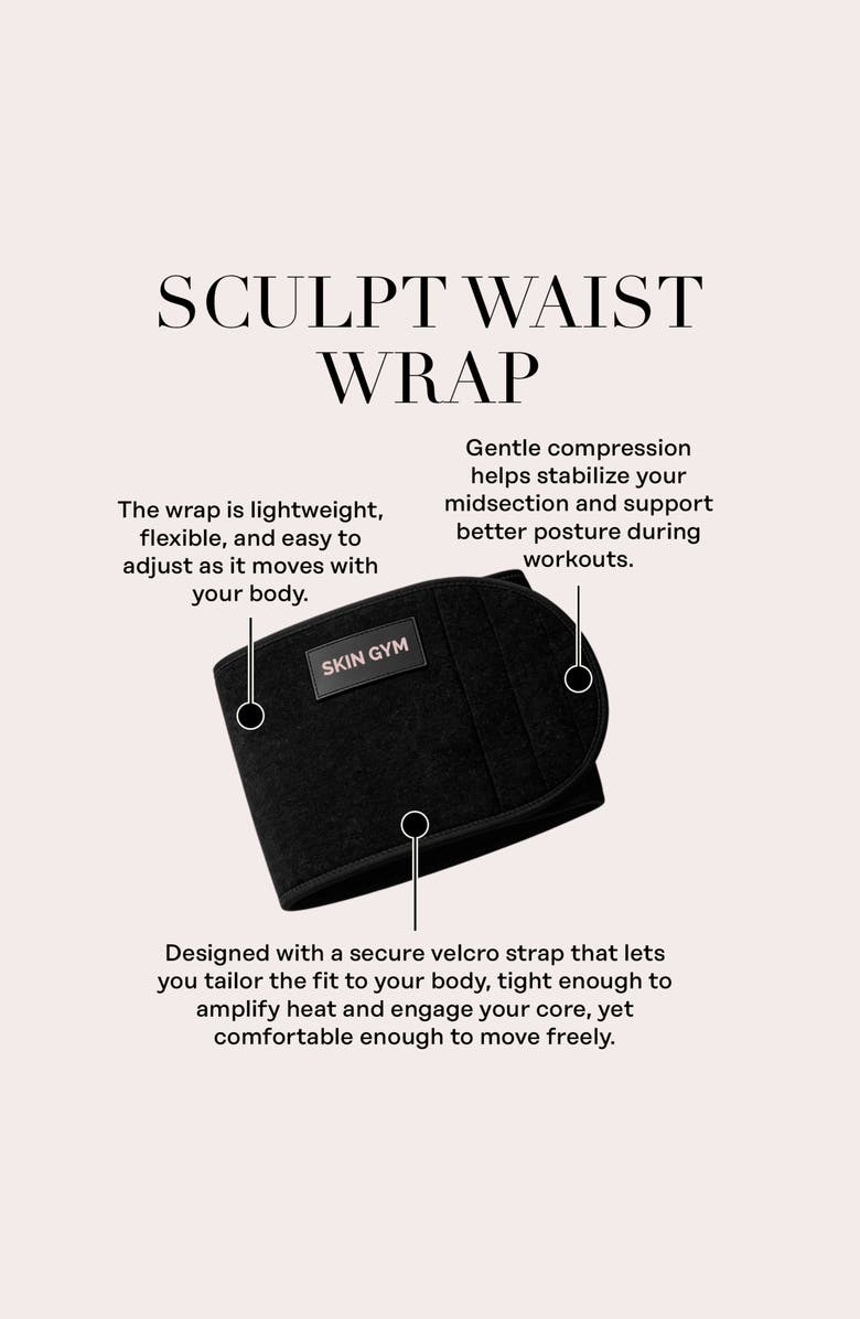 Skin Gym Sculpt Waist Wrap, Alternate, color, Black