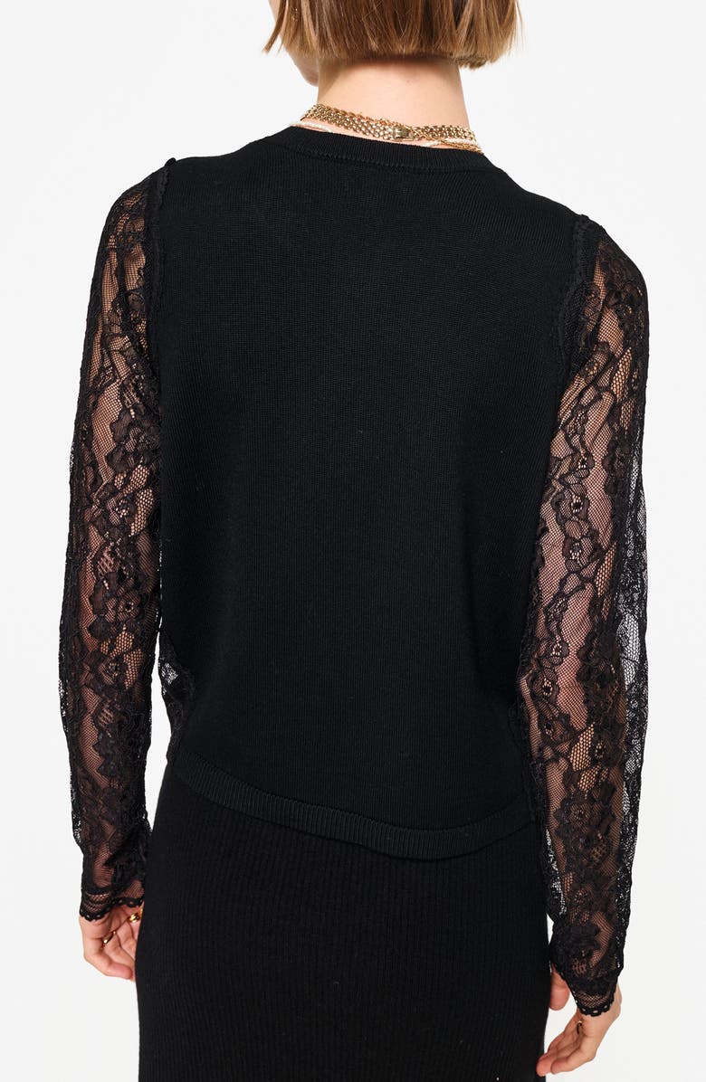 CAMI NYC Frederica Lace Sleeve Cardigan, Alternate, color, 