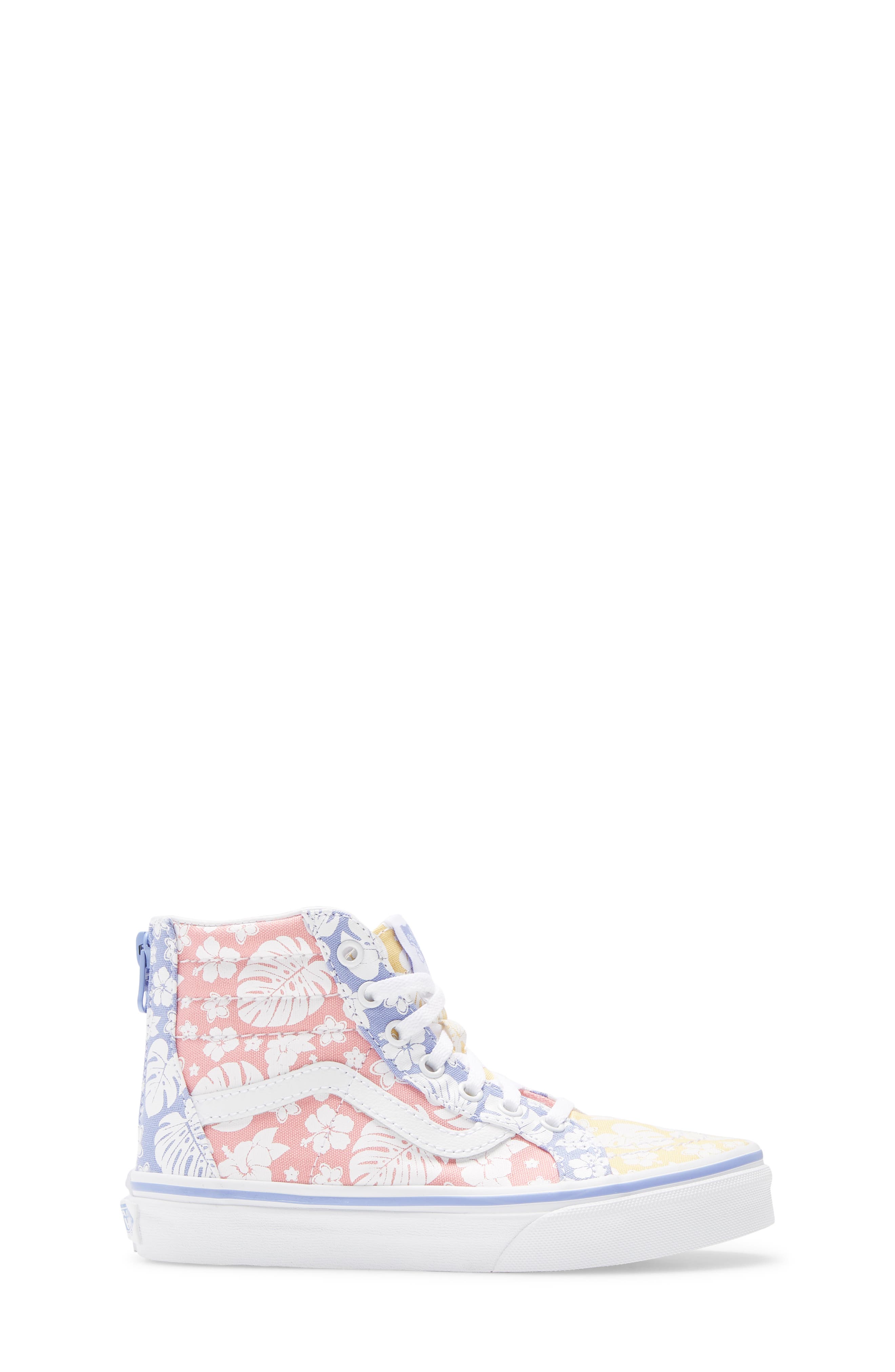 Vans Sk8-Hi Floral Zip Sneaker, Alternate, color, 