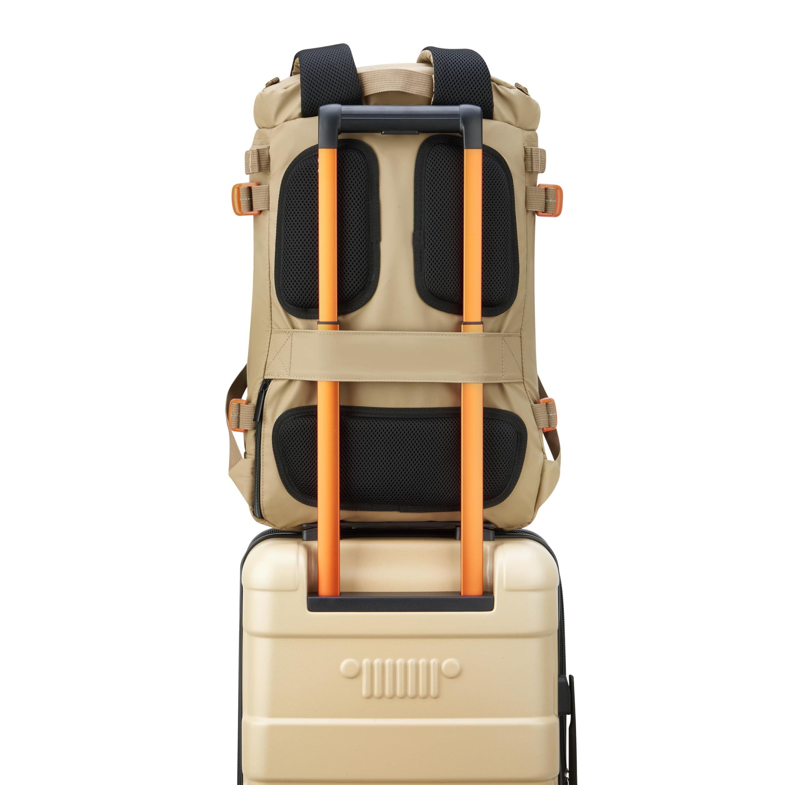 JS013C  15.6" Laptop Cylindrical Backpack, Alternate, color, Warm Sand
