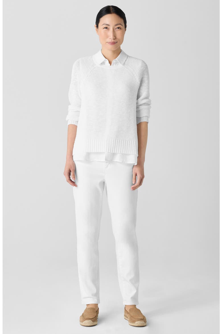 High Waist Ankle Slim Jeans, Alternate, color, WHITE