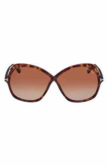 Rosemin 64mm Gradient Oversize Butterfly Sunglasses