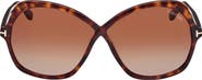 TOM FORD Rosemin 64mm Gradient Oversize Butterfly Sunglasses