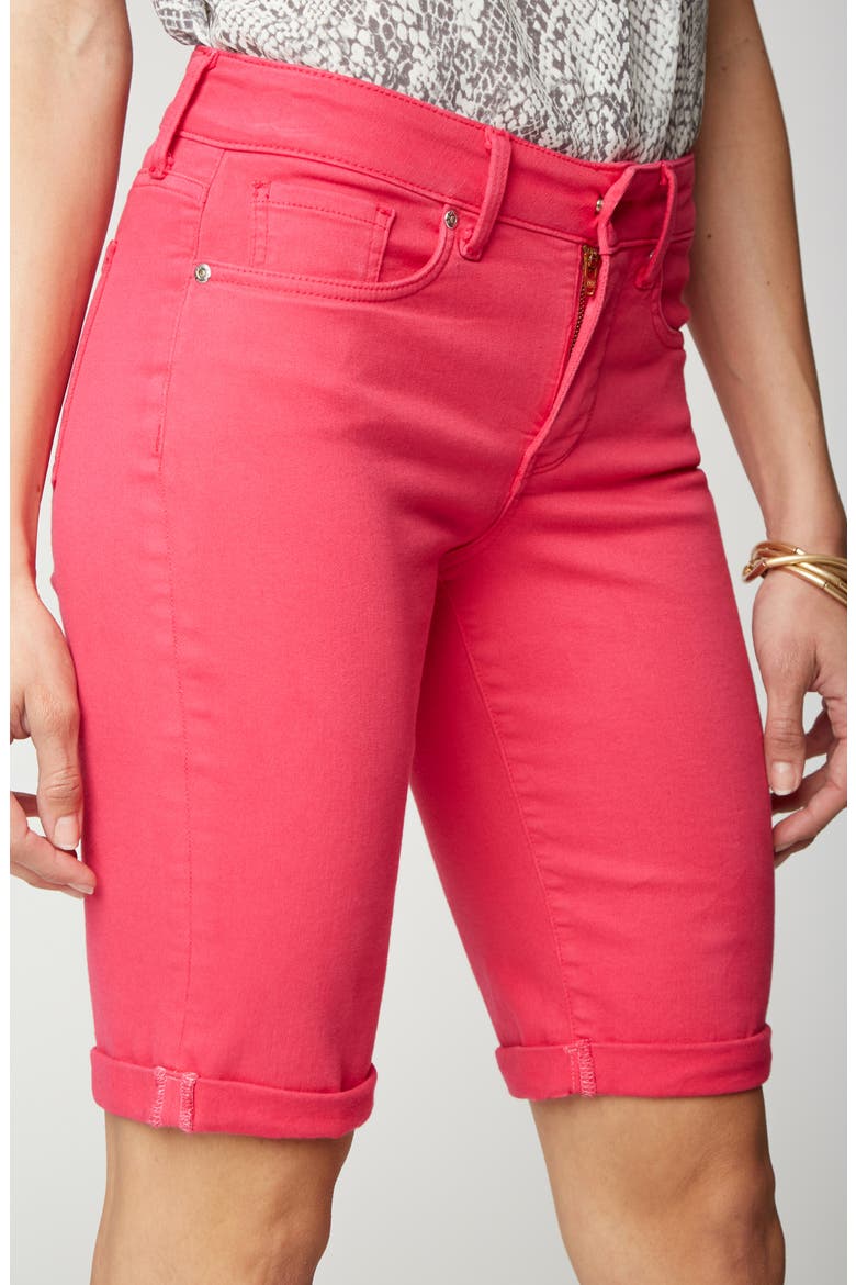 Briella Roll Cuff Shorts, Alternate, color, BIG PINK