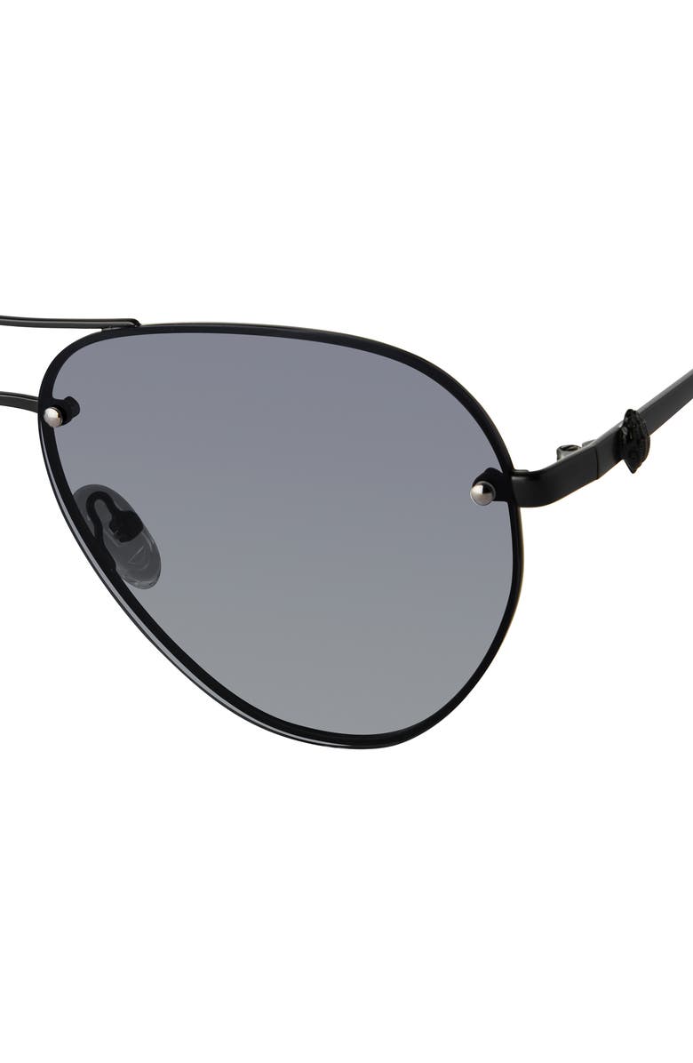 Kurt Geiger London Shoreditch 60mm Rimless Aviator Sunglasses, Alternate, color, Black/ Gray Gradient
