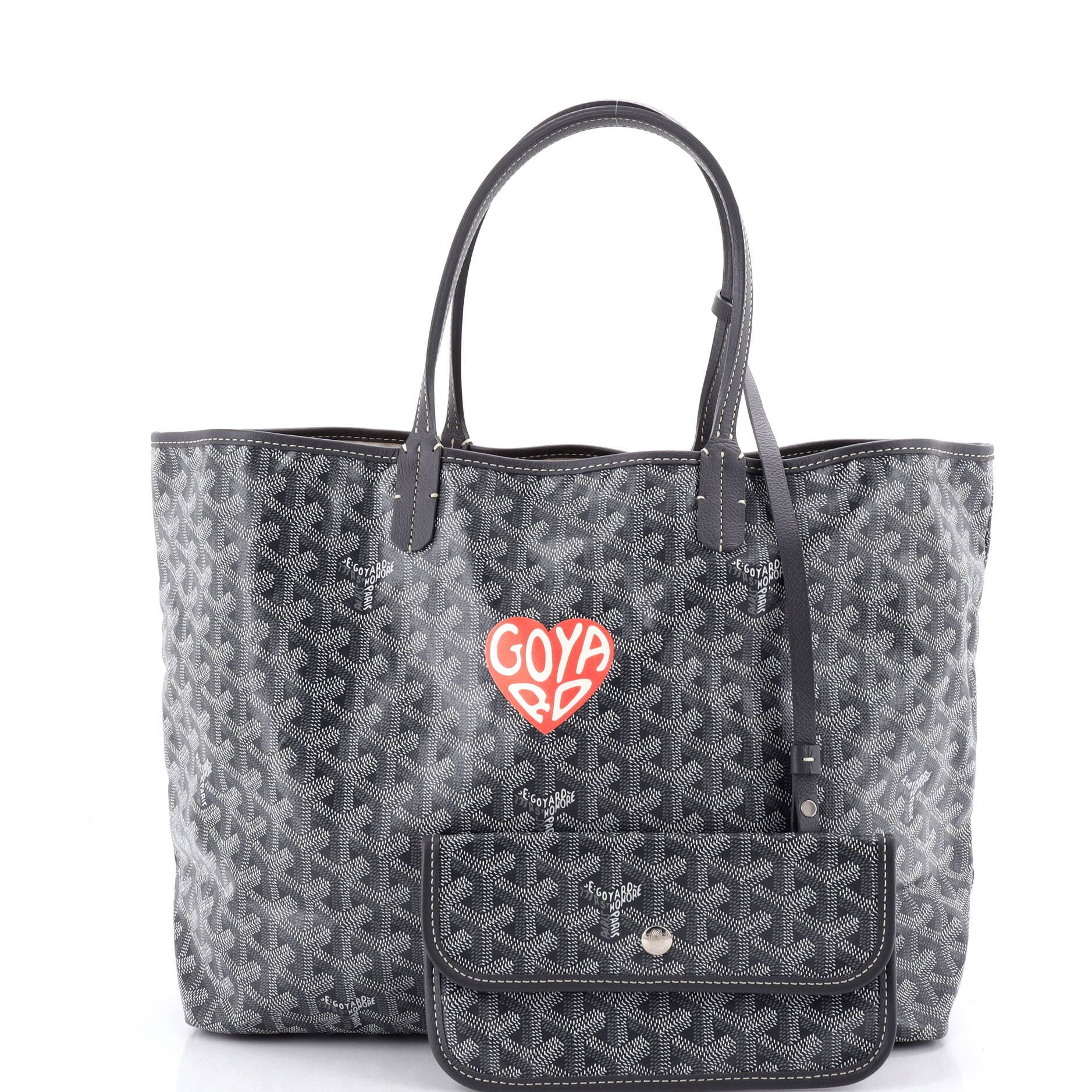 Saint Louis Tote Printed Coated Canvas PM, Alternate, color, Grey