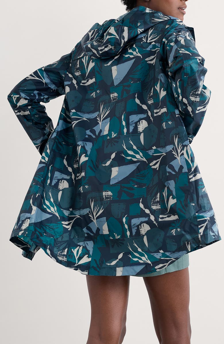 Seasalt Cornwall Pack-It Waterproof Hooded Raincoat, Alternate, color, Marine Forms Lake