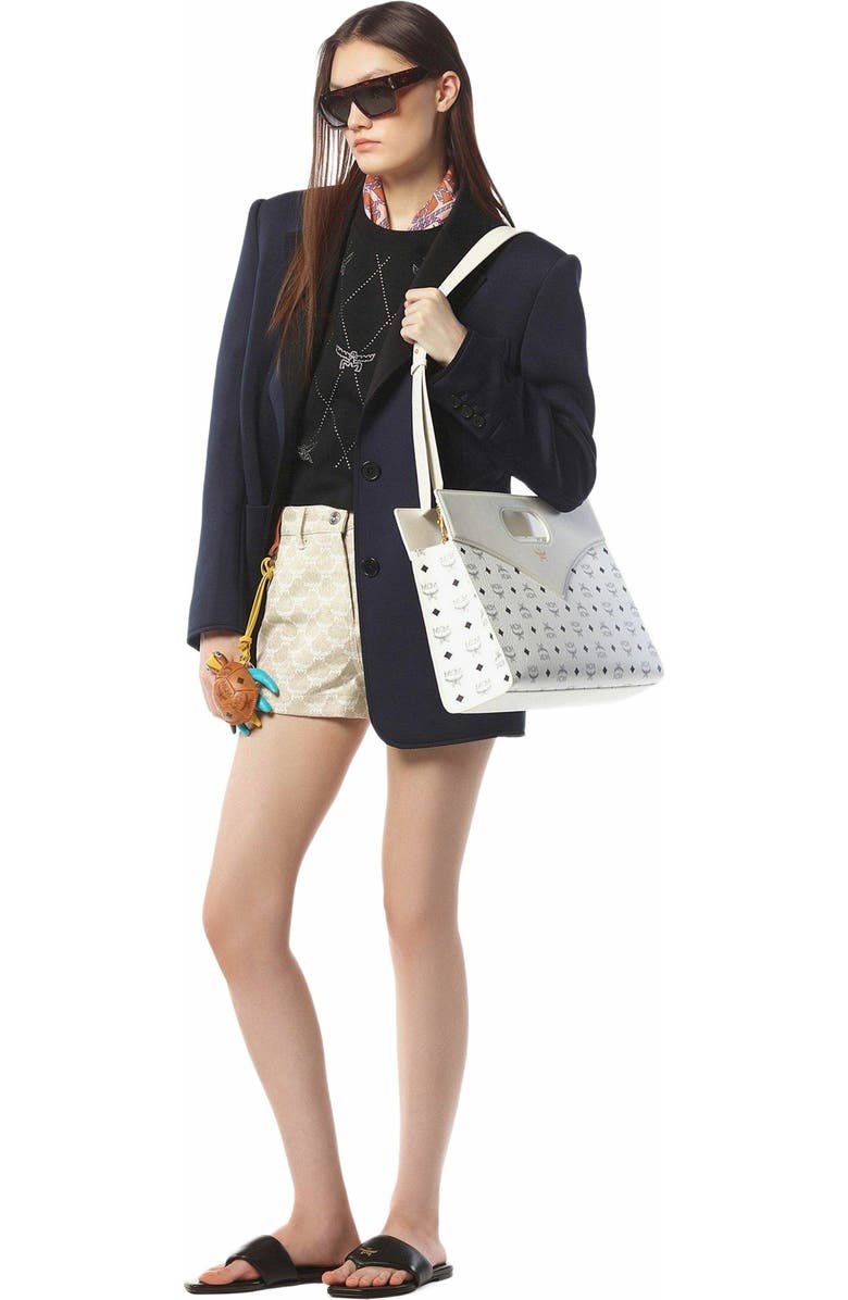 MCM Diamond Tote in Visetos Leather Mix, Alternate, color,