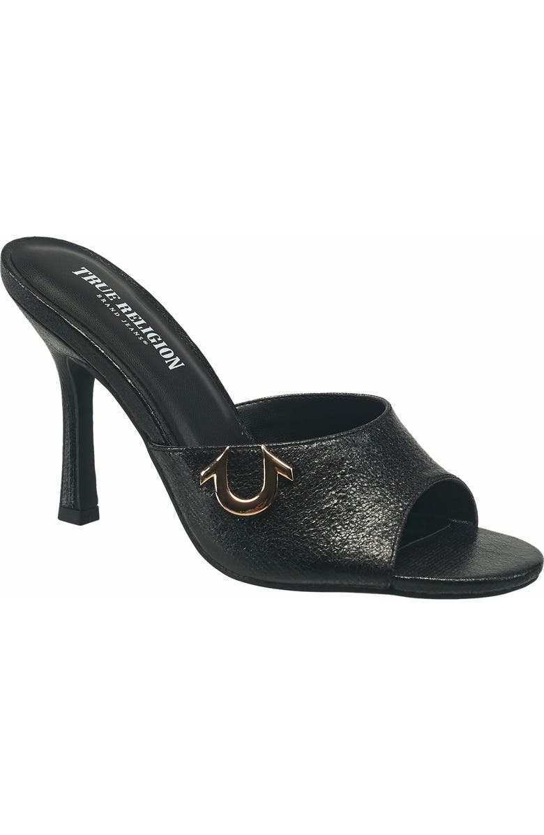 True Religion Sophia Open Toe Heel, Main, color, Black