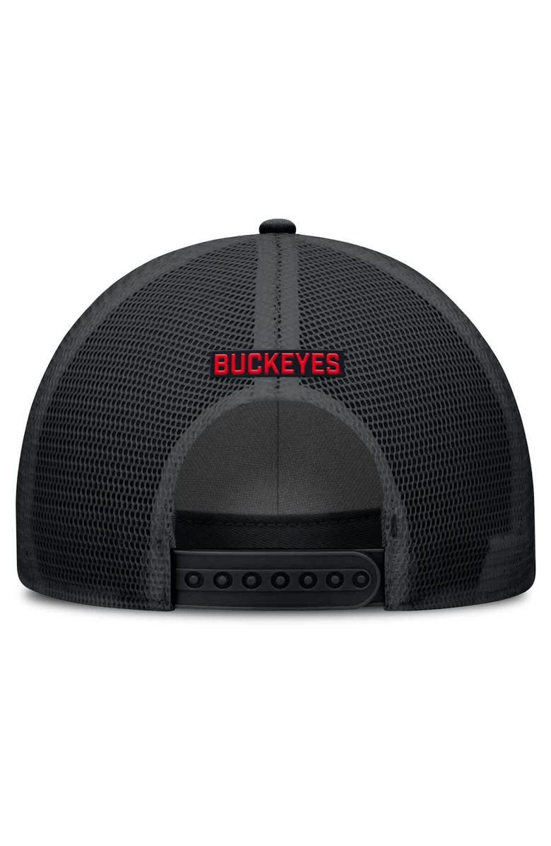 Nike Men's Nike Black Ohio State Buckeyes Rise Primetime Trucker Adjustable Hat, Alternate, color, 