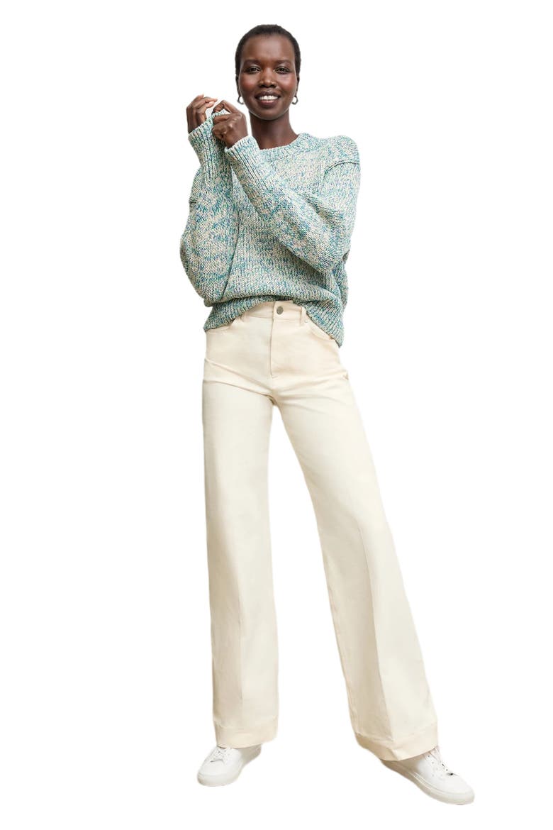 Milo Wide-Leg Jean, Alternate, color, Bright Ivory