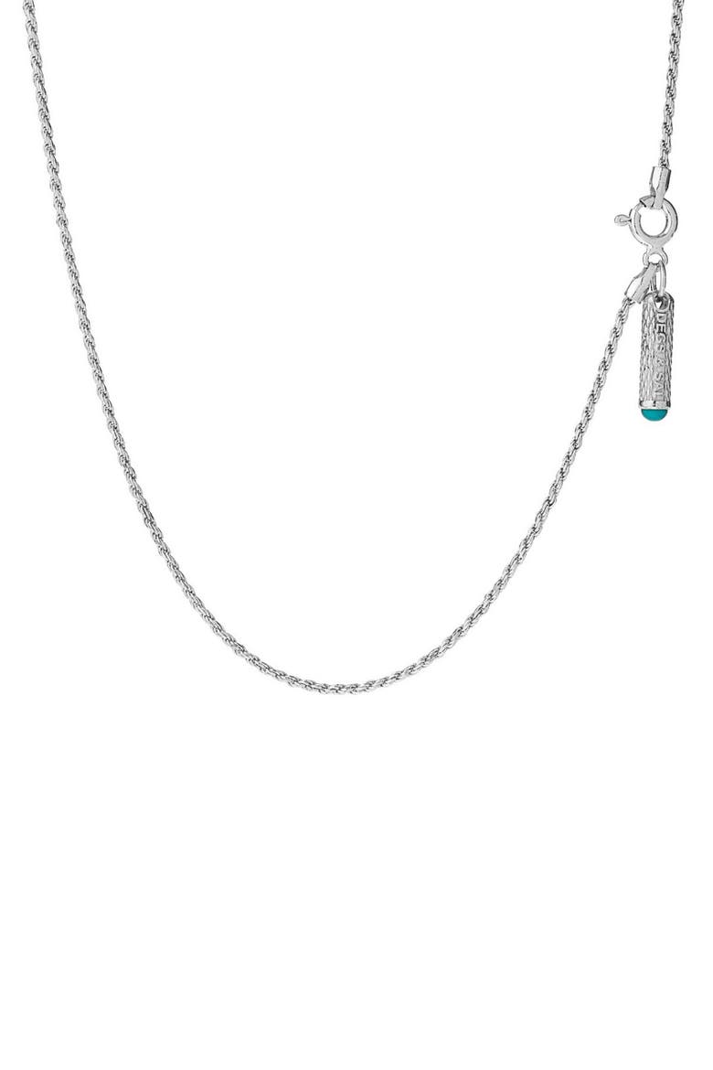 Men's Onyx Frame Pendant Necklace, Alternate, color, SILVER