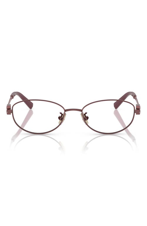 Tiffany & Co. 52mm Oval Optical Glasses in Burgundy 