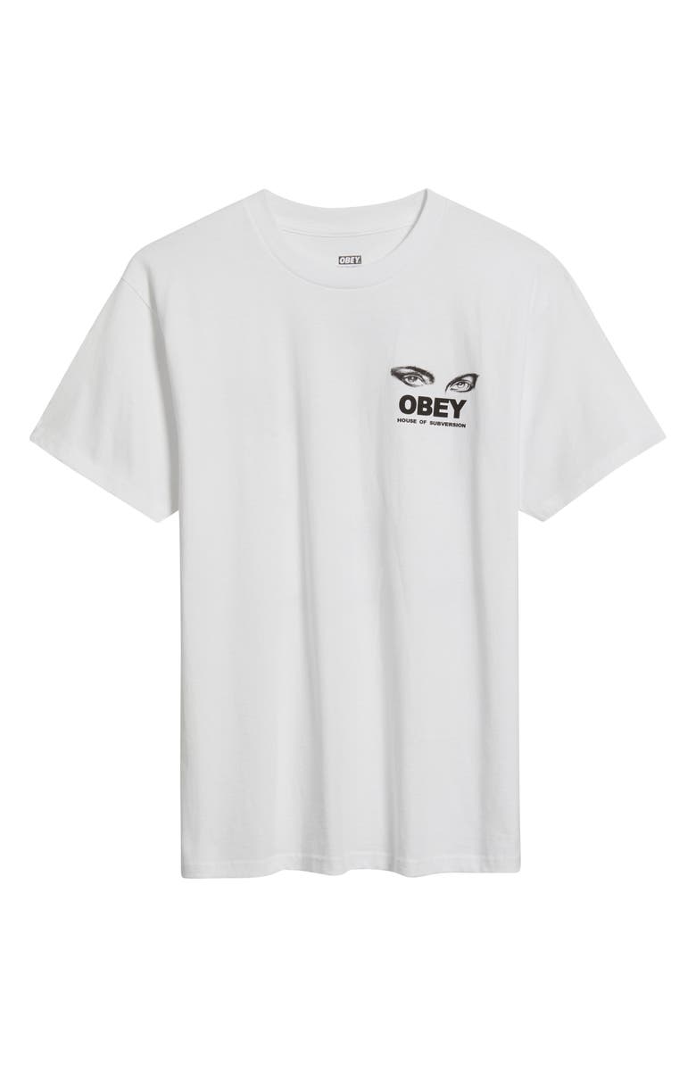 Obey Face of Subversion Graphic T-Shirt, Alternate, color, White