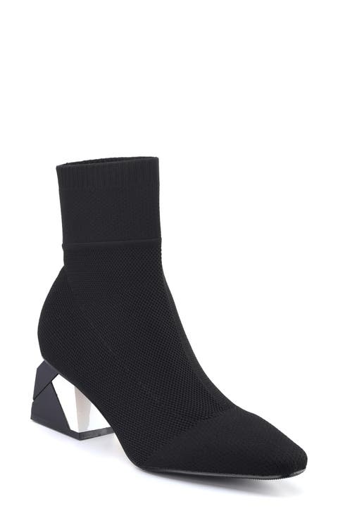 Sidney Block Heel Sock Bootie (Women)