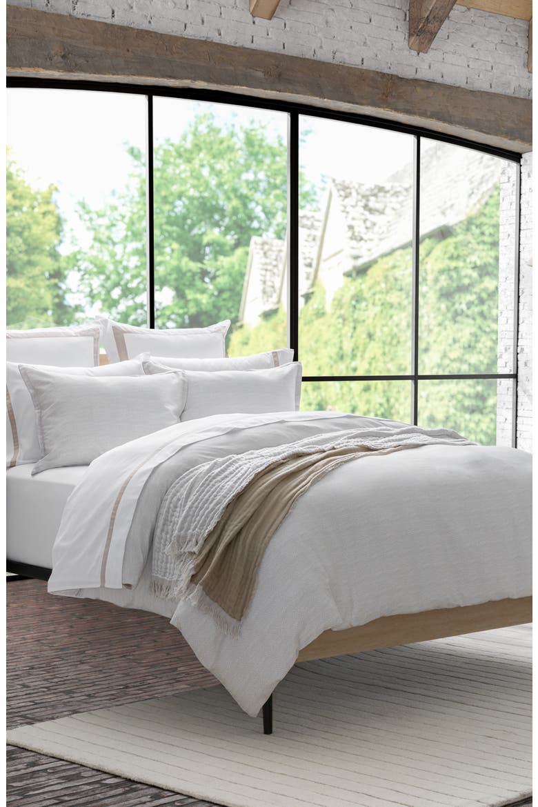 Dune Full Duvet Cover, Sheet & Shams Set, Alternate, color, WHITE/ DUNE