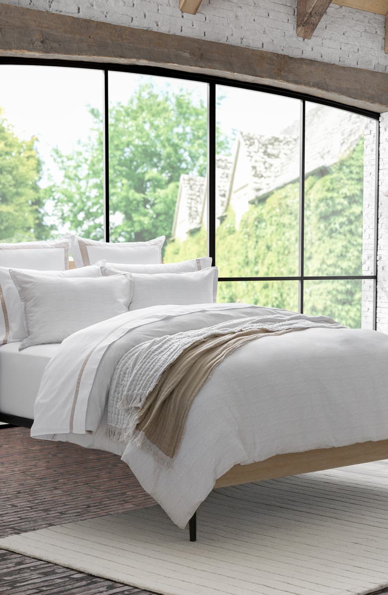 Domani Home Dune Full Duvet Cover, Sheet & Shams Set, Alternate, color, White/ Dune
