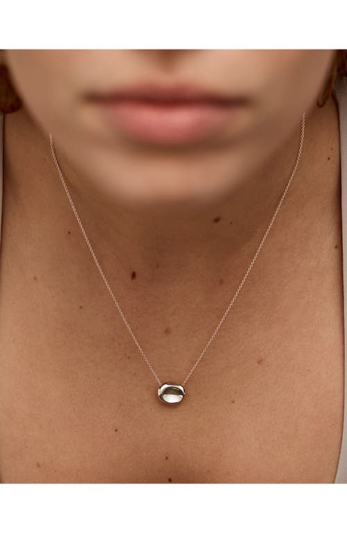 Monica Vinader Womens Silver Aria 18ct Yellow Gold Vermeil Necklac In Metallic